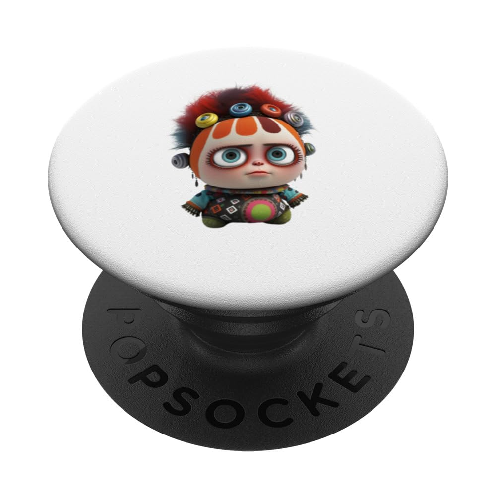 Cute Punk Doll Punk Rock Dolly Funny Little Doll Poppet PopSockets Swappable PopGrip