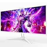 CRUA 34 Inch 120Hz 21:9 WFHD 2560 x 1080 IPS Ultra Wide Gaming Monitor with Built-in Speakers, Supports AMD FreeSync, 120% sRGB, DP1.4 and HDMI1.4, Wall Installation, White - Image 9