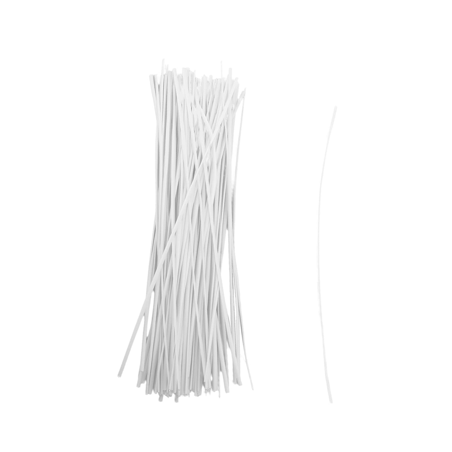 Juvielich Metallic Twist Ties Premium Quality Reusable and Bendable Bread Twist Ties for Household and Office White 1000pcs