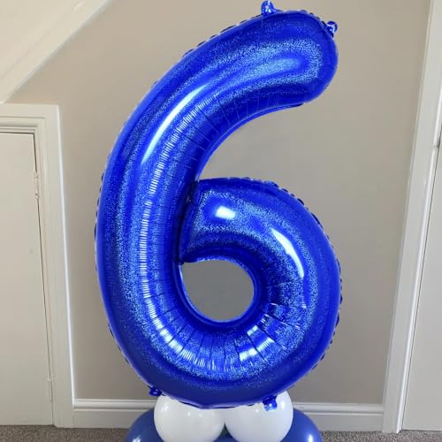 Image of Navy Blue 8 Balloon,40 Inch Number 8 Balloon Large Foil Mylar 8 Balloon Number for Birthday Party Anniversary Decorations