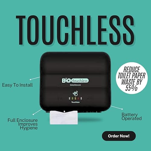 Miniatura 5 de Touchless Wall-Mounted Toilet Paper Dispenser for Bath Tissue | Smart Sensor Toilet Paper Holder Compatible with Two-Ply Toilet Tissue | Home,