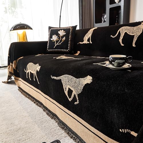Couverture de protection de meubles en chenille pour salon et animaux