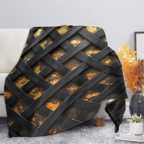 Couverture à rayures 180x200 cm super douce pour lit et canapé - 7