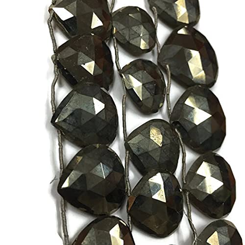 Perles en pyrite naturelle facettées en cœur LKBEADS pour la création de bijoux de luxe uniques