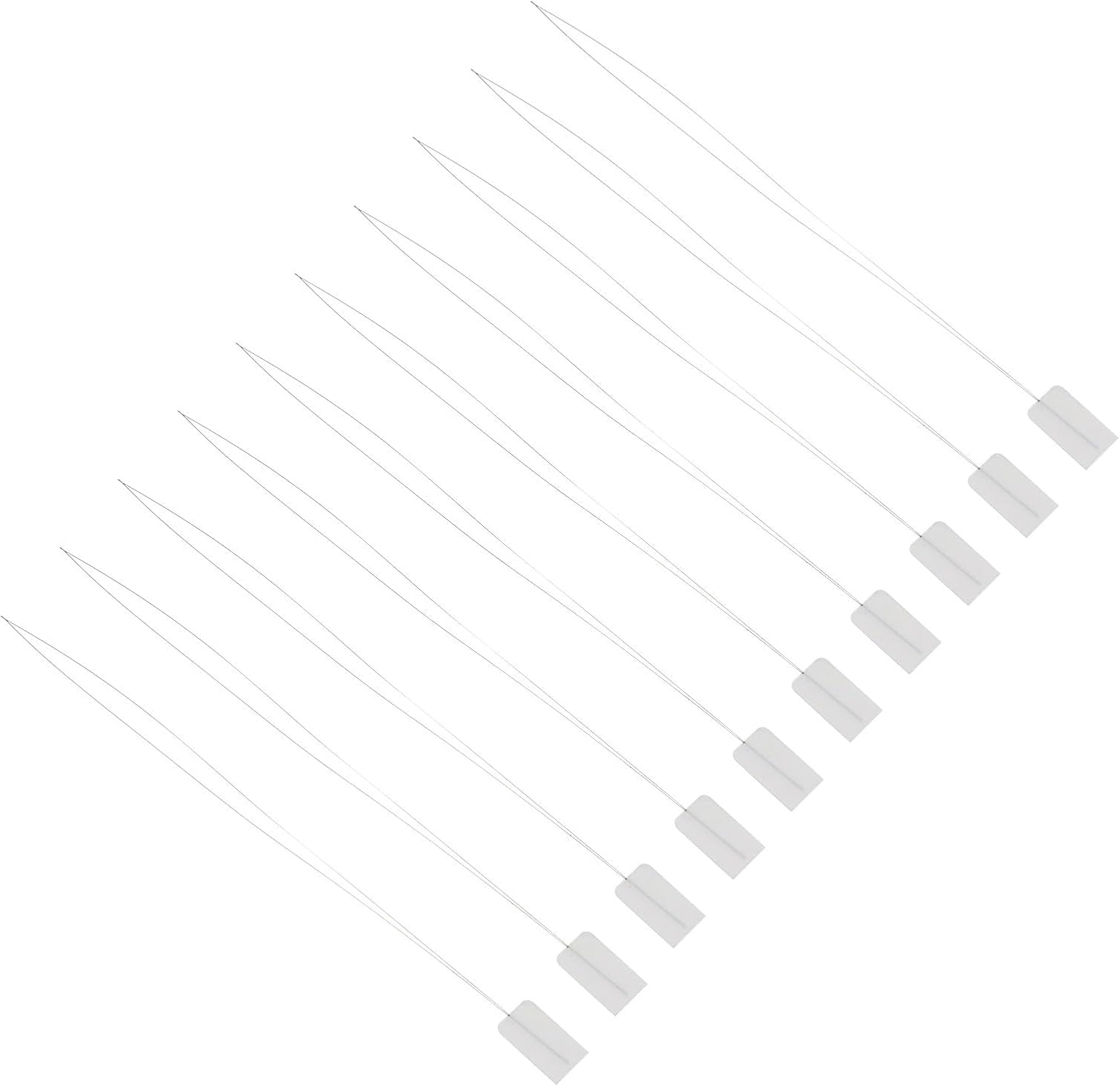 ORFOFE 10pcs 20cm Long Beaded Threading Needles Set for DIY Jewelry Making and Embroidery, Central Opened Beading Needles for Hand Sewing Crafts