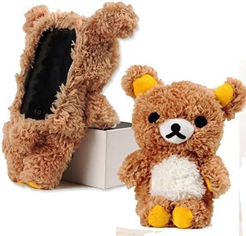 Aurora Stylish Cute 3D Teddy Bear Doll Toy Plush Case Cover For Apple iPhone 6 Plus/6s Plus 5.5 inch--Brown(iphone 6 5.5 inch case)