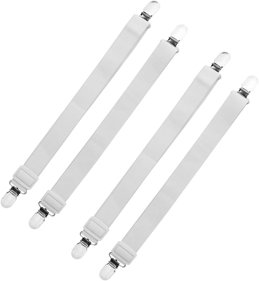 4 Pieces Bed Sheet Holder Straps Sheet Keepers Straps Bed