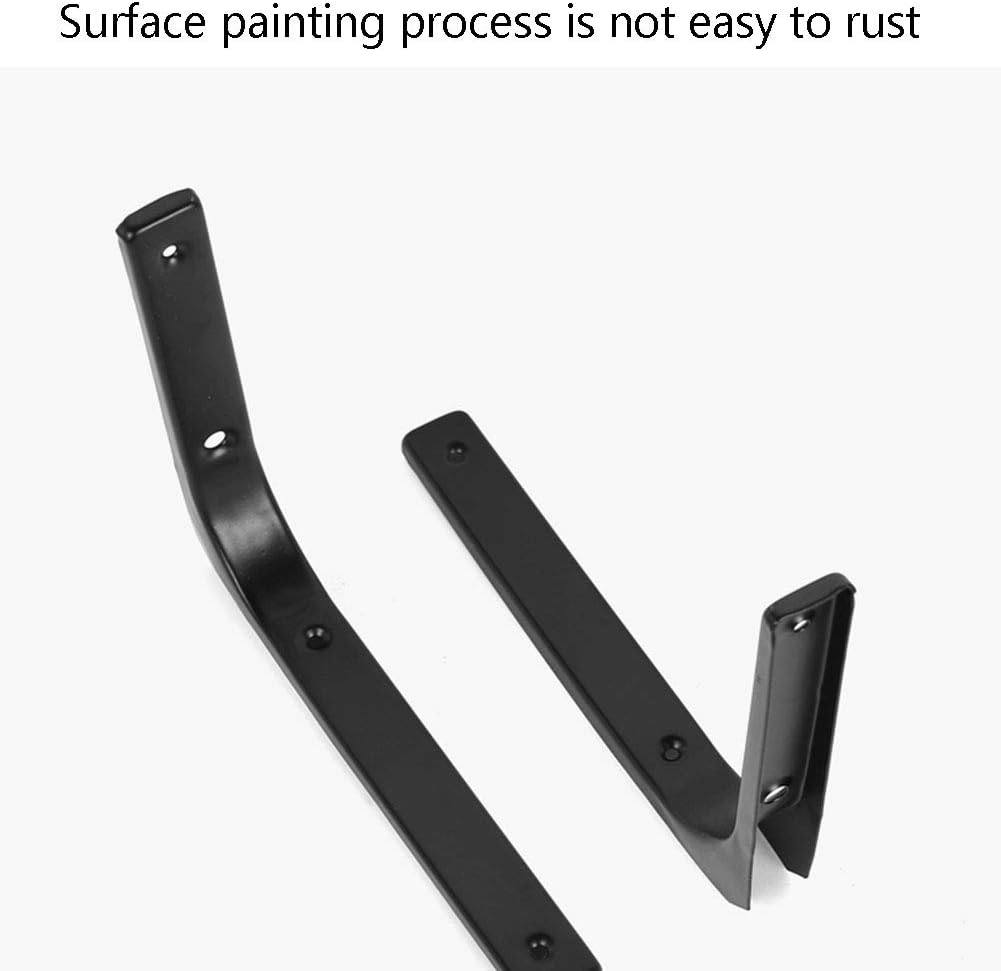 (1 Piece) Shelf Brackets, Heavy Duty Black Floating Shelve Triangle Shelf Brackets 90 Degree Shelf Supporter Right Angle Wall Mount Bracket Space Saving DIY Bracket, Max Load:150kg