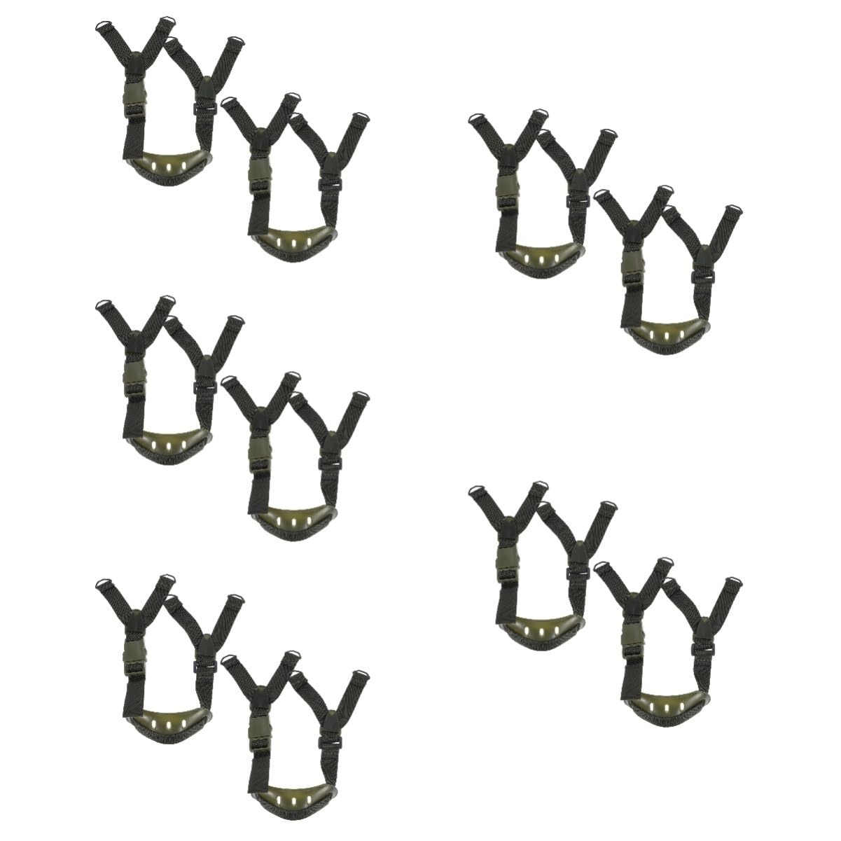 Operitacx Helm Kinnriemen Schutzhelmriemenverlängerung Kinnriemen Für Baumützen Schutzhelm-kinnriemen Für Hutband Hart Olive Green Plastik