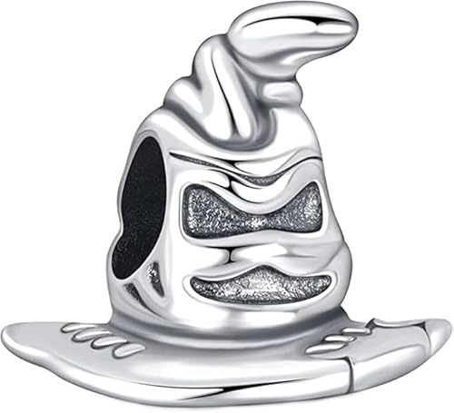 Beads R Us ® Wizard Sorting Hat charm in sterling silver S925 - Compatible with all European style Charm Bracelets, Necklaces and Anklets.