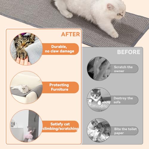 Rascador de pared para gato 66.93x13.38x0.32 pulg miniatura 5