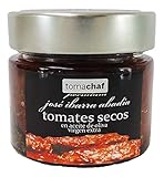 tomates secos en aceite con albahaca Textura blanda TOMATES SECOS CON ACEITE OLIVA VIRGEN TOMACHAF PREMIUM 170g