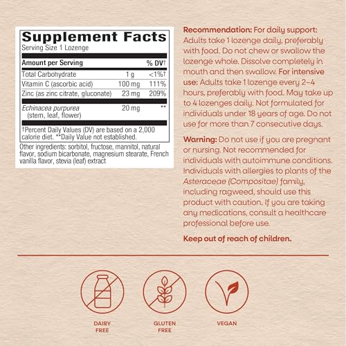Nature's Way Zinc Lozenges with Vitamin C & Echinacea, Wild Berry, 60 ct - image 6