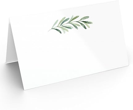 Printed Party Table Place Cards for All Occasions and Events, Set of 25 Elegant Branch