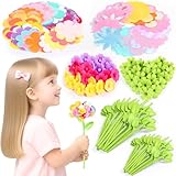 Kids Crafts, Arts and Crafts for Kids 4-6, Craft Kits, Frozen Toys, Fabric Flower Bouquets Toys, 6 Year Old Girl Birthday Gift, 8 Year Old Girl Birthday Gift, Christmas Gifts Halloween Crafts