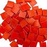 Para manualidades. Armena - Piedra de Mosaico (1 x 1 cm, 260 g, 2 x 2 cm, Aprox. 86 Unidades, en Caja de 2 x 130 g), Color Naranja
