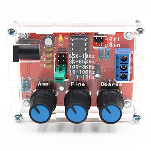 Image of XR2206 Function Generator DIY Kit Adjustable Frequency 1Hz-1MHz Sine Triangle Square Wave Output (Parts+Shell+Manual)