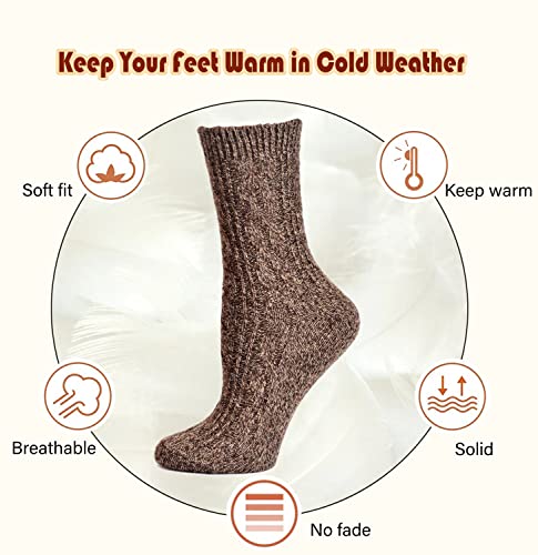 Image of Womens Wool Knit Winter Socks