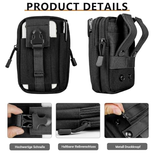 Image of ZIBUYU Tactical Waist Bag Military EDC Utility Pouch for Men Outdoor Hiking, Camping, and Everyday Carry, Durable Multifunctional Fanny Pack for Men, Secure Storage and Easy Access