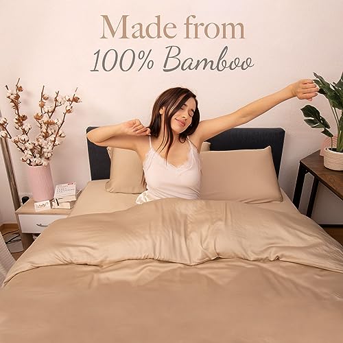 Laurel & Mason 100% Bamboo Luxury 4 Piece Duvet Set, Deluxe Bedding with 2 Pillowcases - Image 2