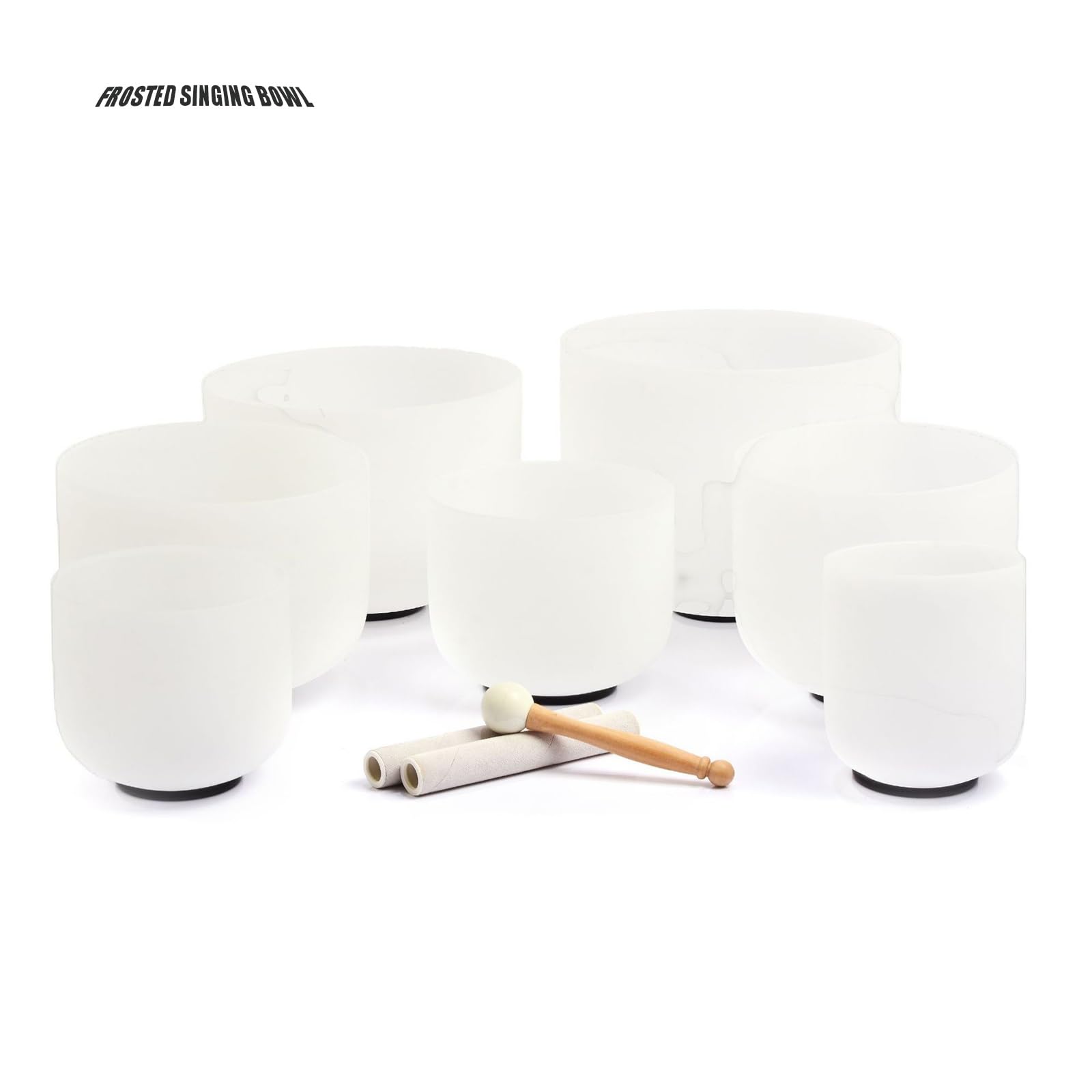 Amazon | クリスタルシンギングボウルセット - つや消しナチュラル Amazon | クリスタルシンギングボウルセット - つや消しナチュラル