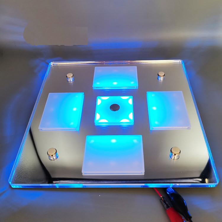 Etomvoop 12V RV Interior Ceiling LED Square Acrylic panel Light with Touch On/Off Dimming Warm White + Blue Light Dimmable Caravan Interior Lighting for Camper Van Motorhome Boat Truck
