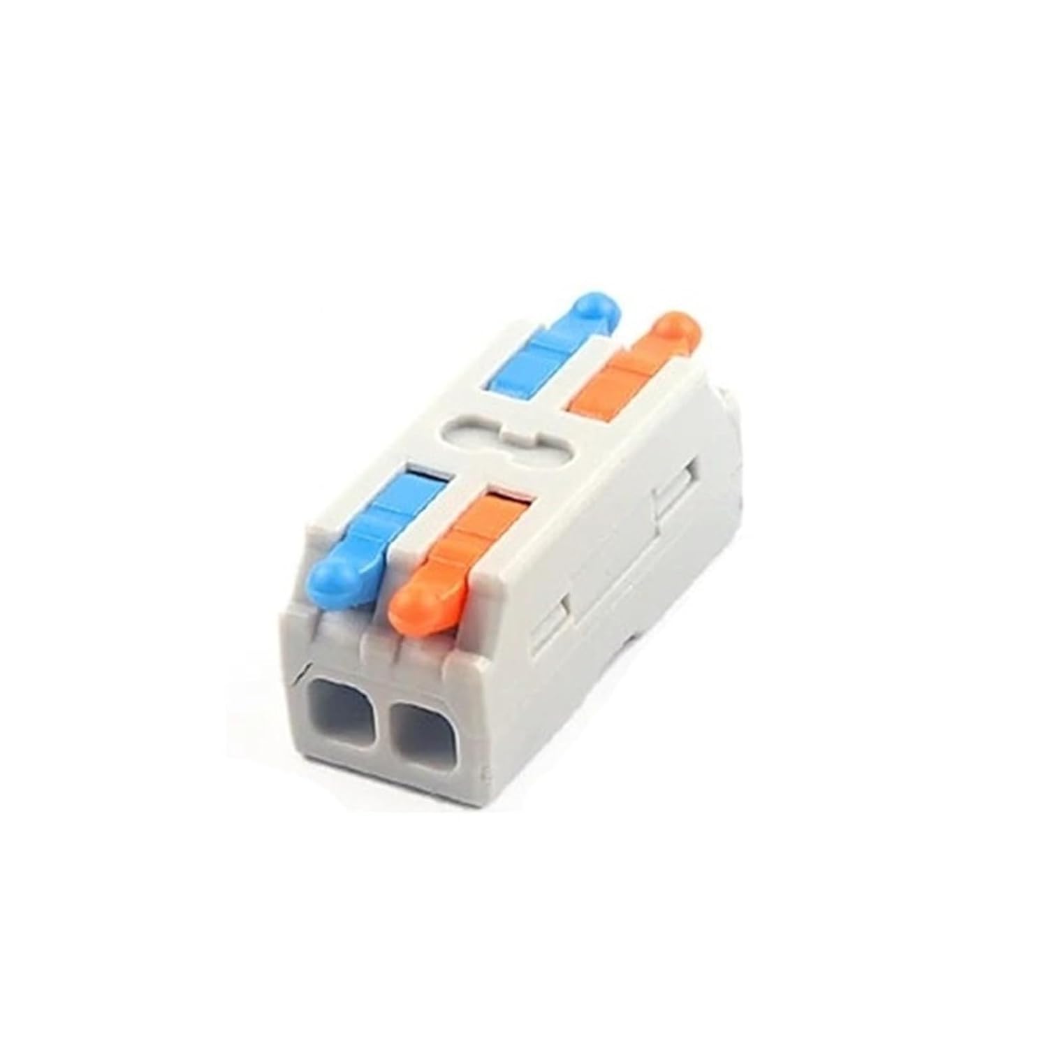 Universal Compact Wiring Splicing Conector 25/50/100 PCS Push-in Electrical Wire Connector Butt Terminal Block Docking Type Universal Fast Wiring Cable Connectors(NC-221 O,25PCS)