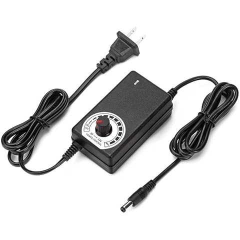 KEYFANCLUB AC to DC Converter 12V 2A 100-240V to 3V - 12V AC/DC Power Adapter Power Supply Cover