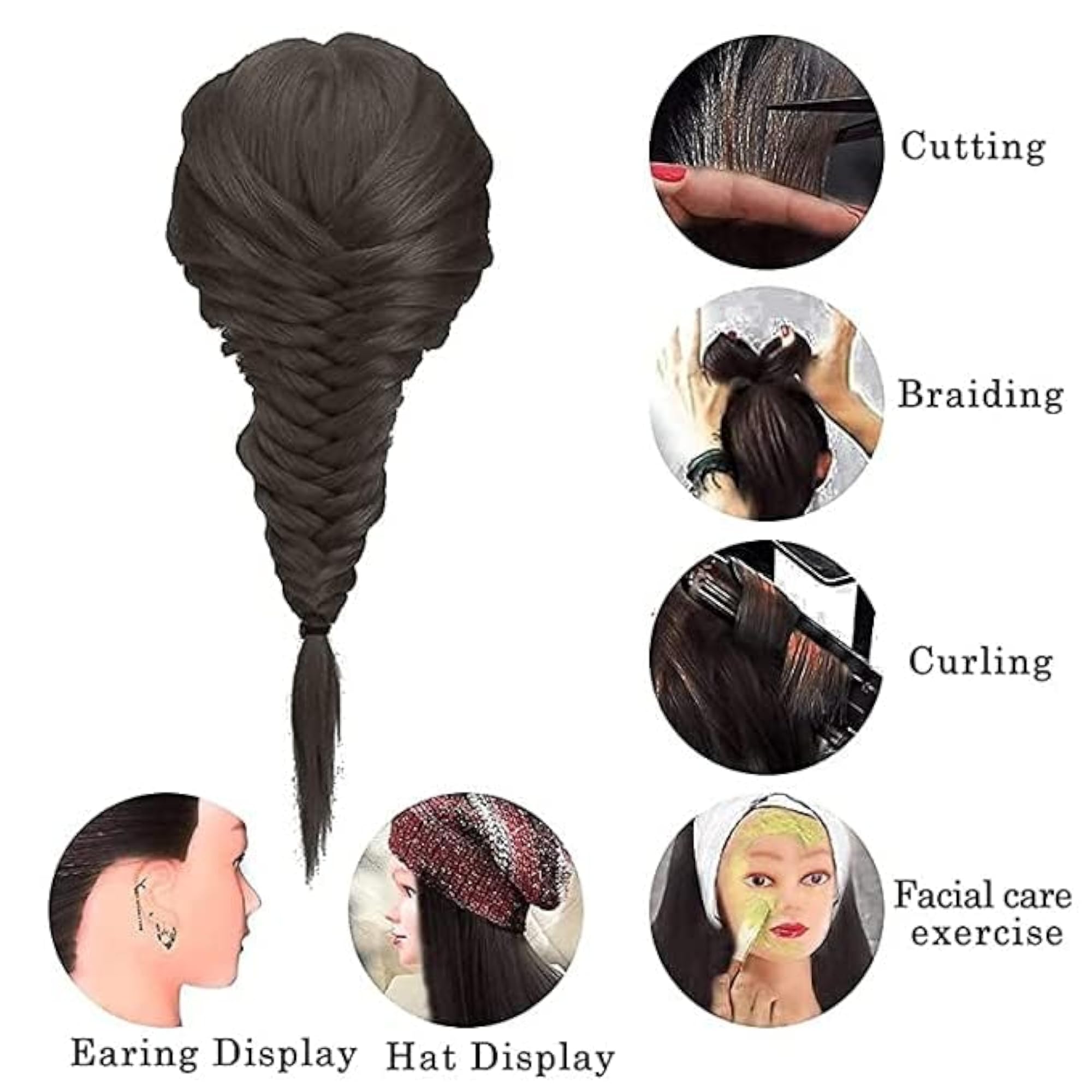 Salon Use Hair Extension Styling Practice Tool