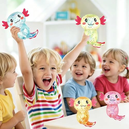 Axolotls Sensory Fidget Toy Sensory Squeeze Toy for Stress Relief, Soft Squeeze Decompression Dough for Adults Classroom Prizes & Party Favors (Blue) - image 7