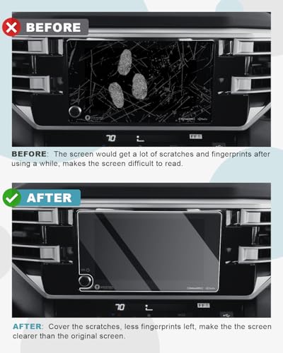 Image of CDEFG for 2025 2026 Toyota Tundra Screen Protector 8-Inch Tempered Glass, for 2022-2026 Toyota Tundra SR SR5 Accessories Screen Cover HD Anti Fingerprints