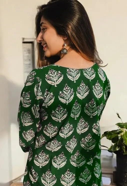 Image of Women's Short Kurti in Multicolor Rayon Cotton Blend | Ladies Ethnic Tunic | Office