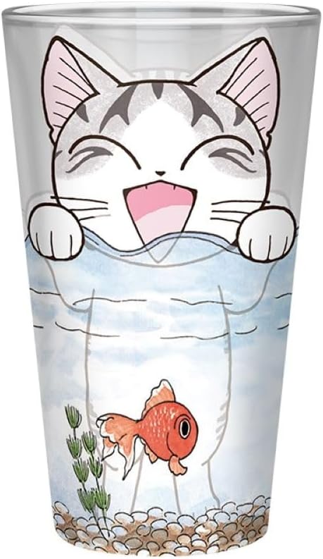 ABYSTYLE Chi's Sweet Home Cute Kitty Cat One (1) Pint Size Drinking Glass 14 Oz. Anime Manga Drinkware Home & Kitchen Essential Gift. Includes 1 glass