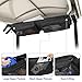 PGmoon Golf Cart Ceiling Storage Bag, Golf Cart Overhead Organizer Bag Compatible with Club Car Precedent,Tempo, Onward, Black