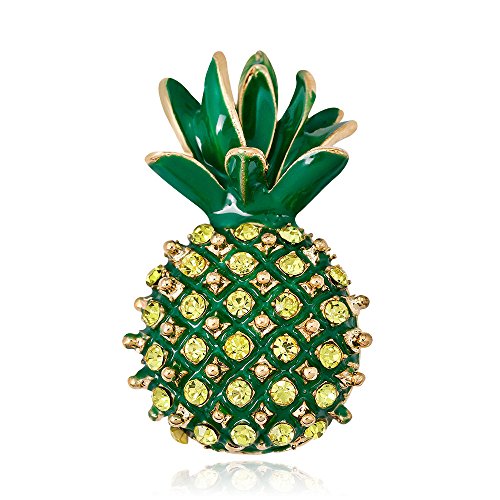 Image of AOCHEE Fruit Brooch Pineapple Brooches for Women Crystal Brooches Fruit