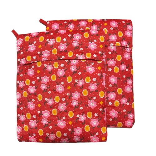 Red Floral Microwave Cooking Bag