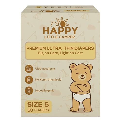 Miniatura 34 de Happy Little Camper Pañales Super Saver, talla 4, 100 unidades | Pañales desechables económicos para piel sensible | Hipoalergénicos, sin fragancia,