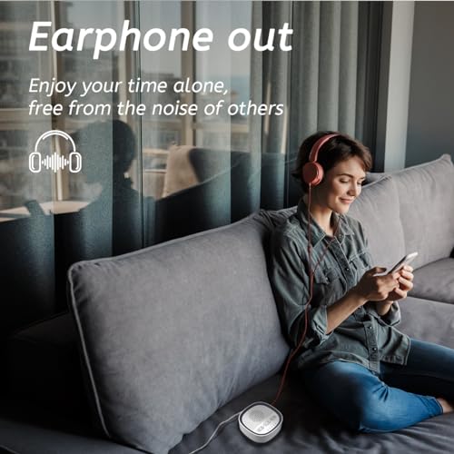 Sleep White Noise Sound Machines with 30 Soothing Sounds 3.5 mm Headphone Jack 5 Timer Settings 32 Precise Volume Memory Function Compact Design Ideal Gift - Image 4