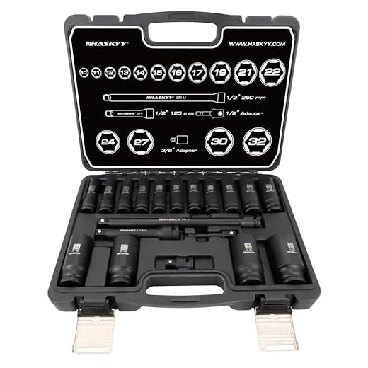 TECPO Steckschlüssel Satz 7-teilig Innen Sechskant Nüsse 3/8 Zoll Werkzeug für Inbus Schrauben 3-10 mm Innensechskant 8 16-tlg. Kraft Schlagschrauber Satz I Schlagschrauber-Nüsse I Sechskant Nüsse 10-32mm I Steckschlüssel Schlagnüsse Satz mit 1/2" Aufnahme