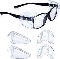 Vista 1 de KMDJG - 2 pares de protectores laterales para lentes, protectores laterales transparentes, se adapta a lentes medianos a grandes