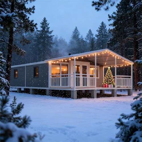 Personalizáveis casa pré-fabricada para viver, 74 m2 recipiente dobrável expansível casa com unidades de recipiente de 2 quartos, cozinha e casa de banho