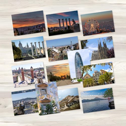 WATSKY 15 cartoline vintage di Barcellona, Spagna Scenery (Barcellona Stagione 2) – Stampate negli Stati Uniti su cartoncino spesso e robusto – Ideale per la spedizione e la raccolta di cartoline