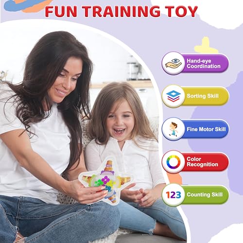Color Sorting Sensory Toys for Toddlers, Color Matching Fidget Toys for Calming, Preschool Learning Montessori Toy Travel Fine Motor Skills Game for Kids Boys Girls Ages 3-5 - Image 4