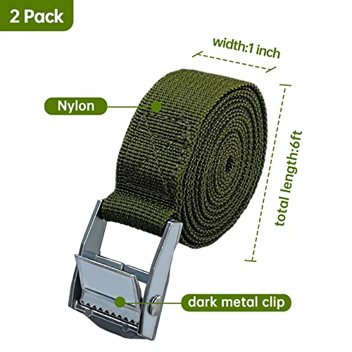 Camparkcam 2 Pack Trail Game Camera Mounting Straps 1 In Width X 6 Ft Length And Nylon Straps With Alloy Lock Hunting & Trail Cameras #TOP2