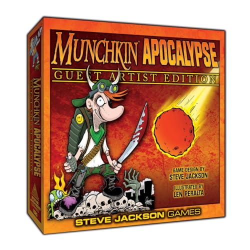 Munchkin Apocalypse Guest Artist Edition Game (Base Game) | Board Game for Adults, Kids & Family | Fantasy Adventure Roleplaying Game | Ages 10+ | 3-6 Players | Play Time 120 Min | Steve Jackson Games