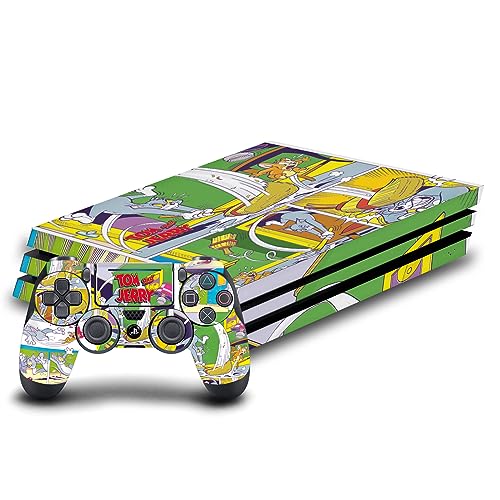 Autocollant vinyle PS4 Pro Tom and Jerry skin de console et manette PlayStation 4