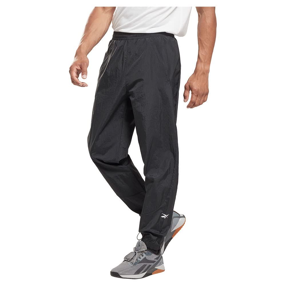 Reebok Men's Training Essentials Woven Track Pants, Night Black, L
