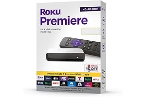 Roku Premiere Streaming Media Player with Volume Control and Enhanced Remote