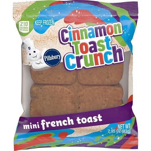Pillsbury Cinnamon Rush Mini French Toast, 2.64 Ounce -- 72 per case.