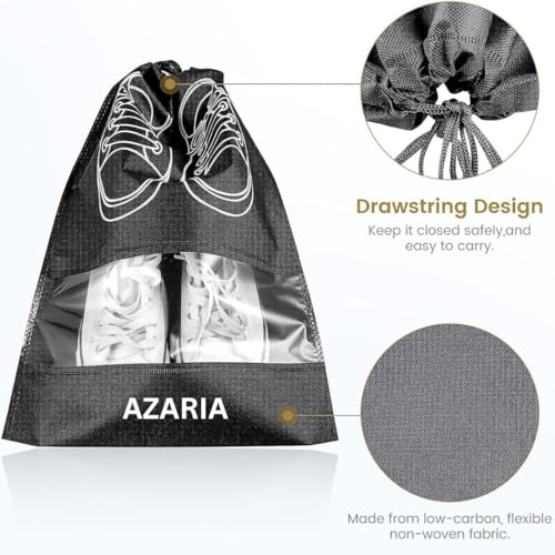 Azaria Shoe Bag for Travel & Storage 5Pcs Shoe Bags Pouches Travel | Shoe Cover for Travelling | Travel Organizer for Women & Men | Shoes Cover Bag |Travel Accessories Shoe Organizer (5 pcs Shoe Bag) 6 51R8HIDN9KL